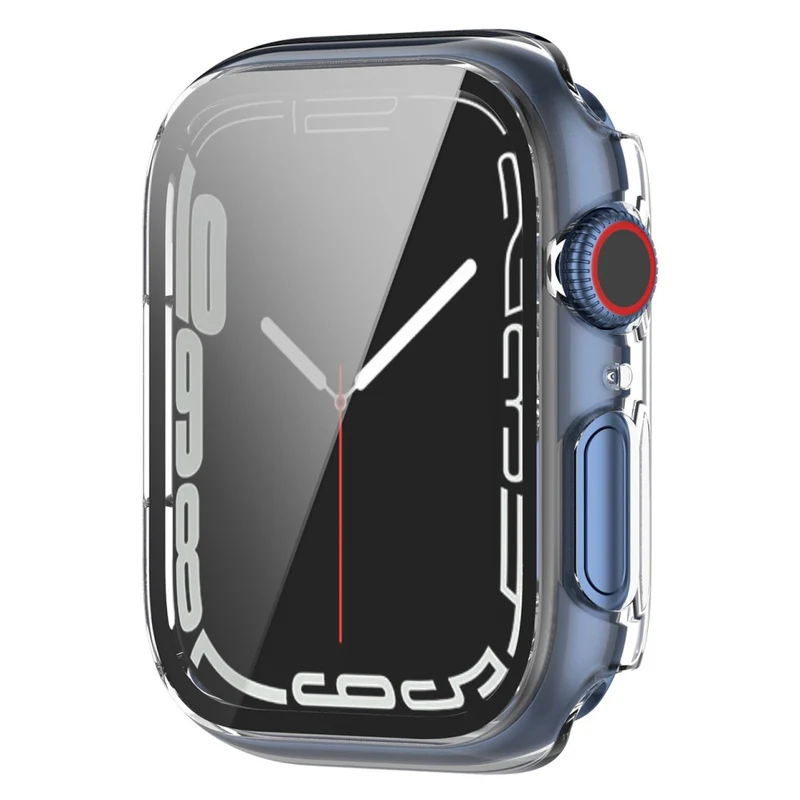 Unglaublich Schön Apple Watch Series 7 41mm Hülle mit Displayschutz in Plastik und Gehärtetes Glas