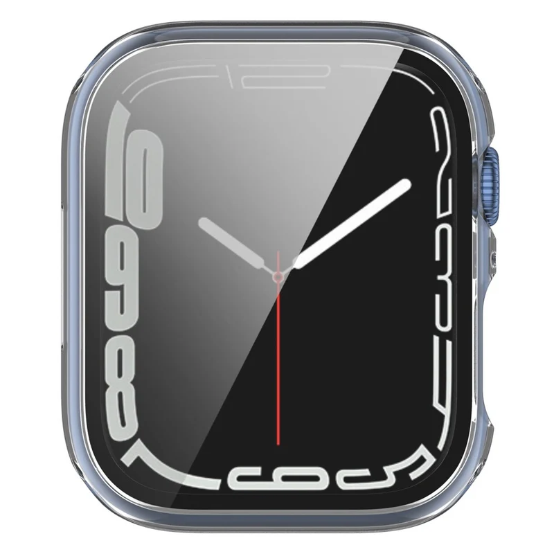 Unglaublich Schön Apple Watch Series 7 41mm Hülle mit Displayschutz in Plastik und Gehärtetes Glas