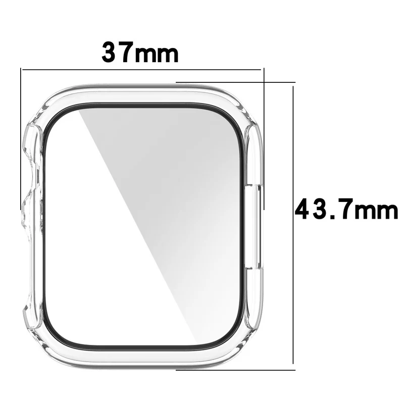 Unglaublich Schön Apple Watch Series 7 41mm Hülle mit Displayschutz in Plastik und Gehärtetes Glas