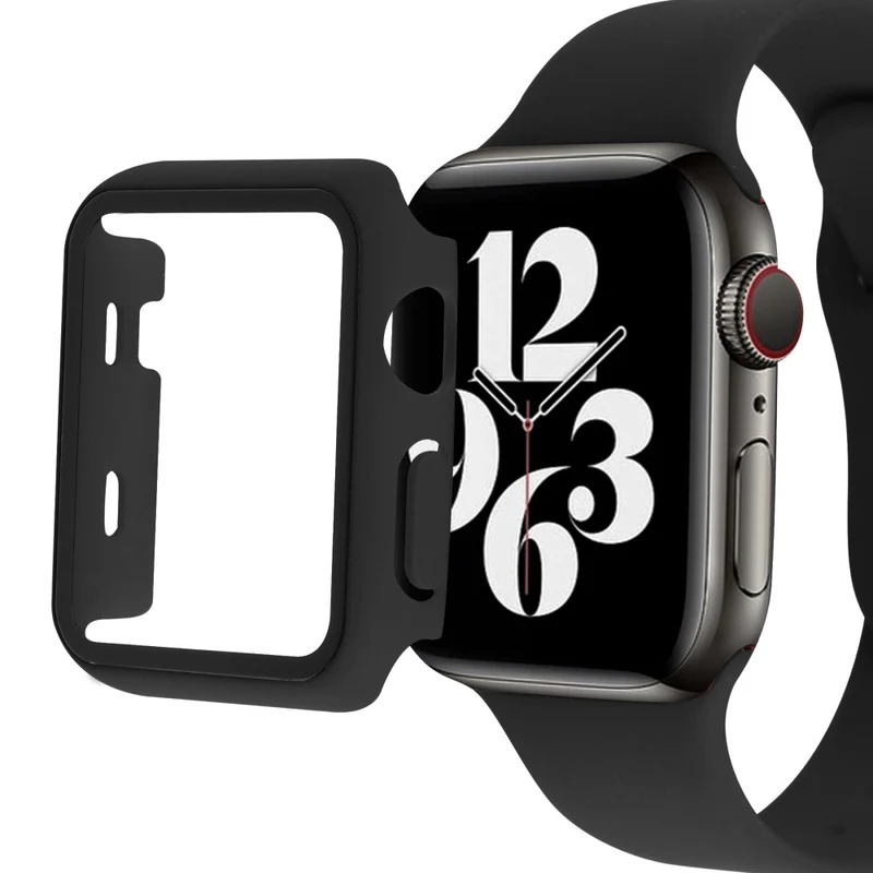 Super Schön Apple Watch Series 7 41mm Hülle mit Displayschutz in Plastik und Gehärtetes Glas
