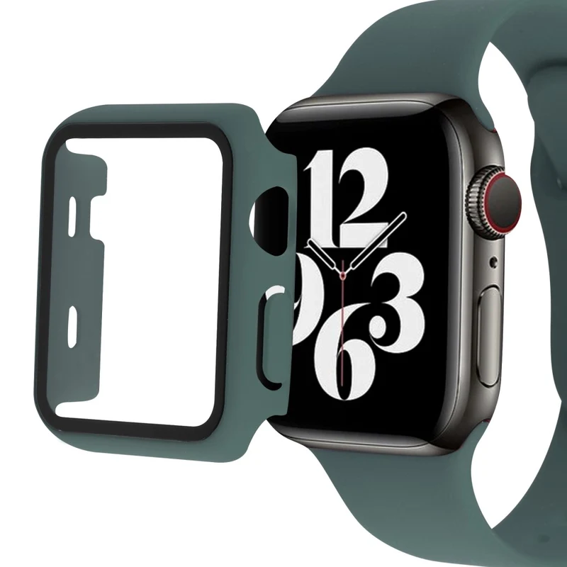 Super Schön Apple Watch Series 7 41mm Hülle mit Displayschutz in Plastik und Gehärtetes Glas