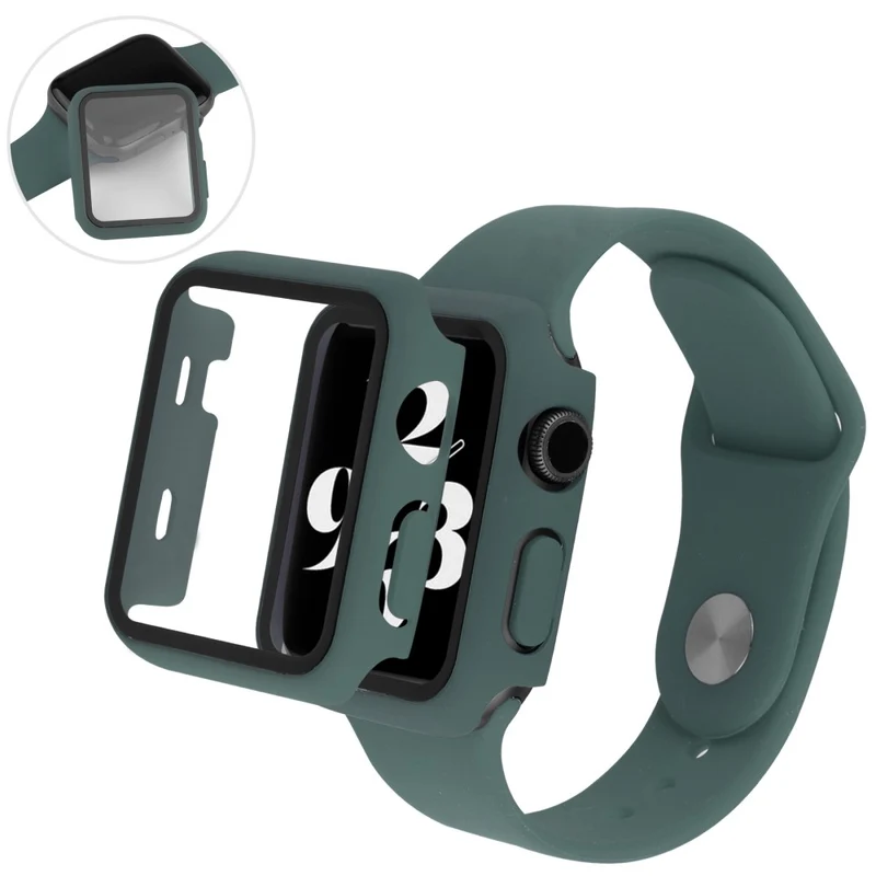 Super Schön Apple Watch Series 7 41mm Hülle mit Displayschutz in Plastik und Gehärtetes Glas