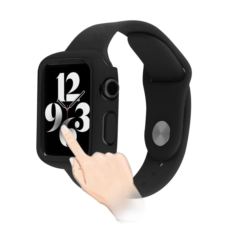 Absolut Schön Apple Watch Series 7 45mm Hülle mit Displayschutz in Plastik und Gehärtetes Glas