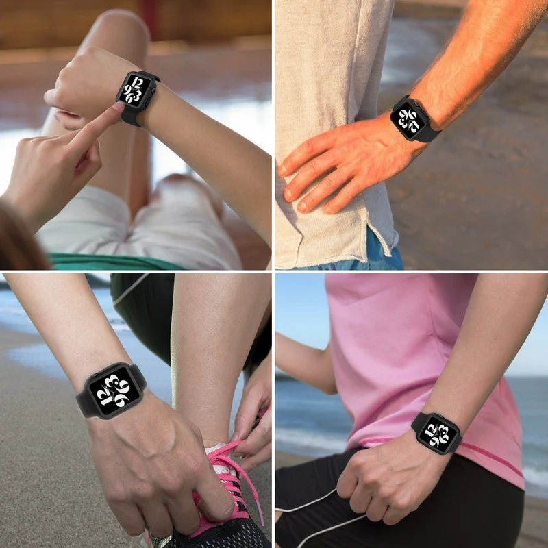Absolut Schön Apple Watch Series 7 45mm Hülle mit Displayschutz in Plastik und Gehärtetes Glas