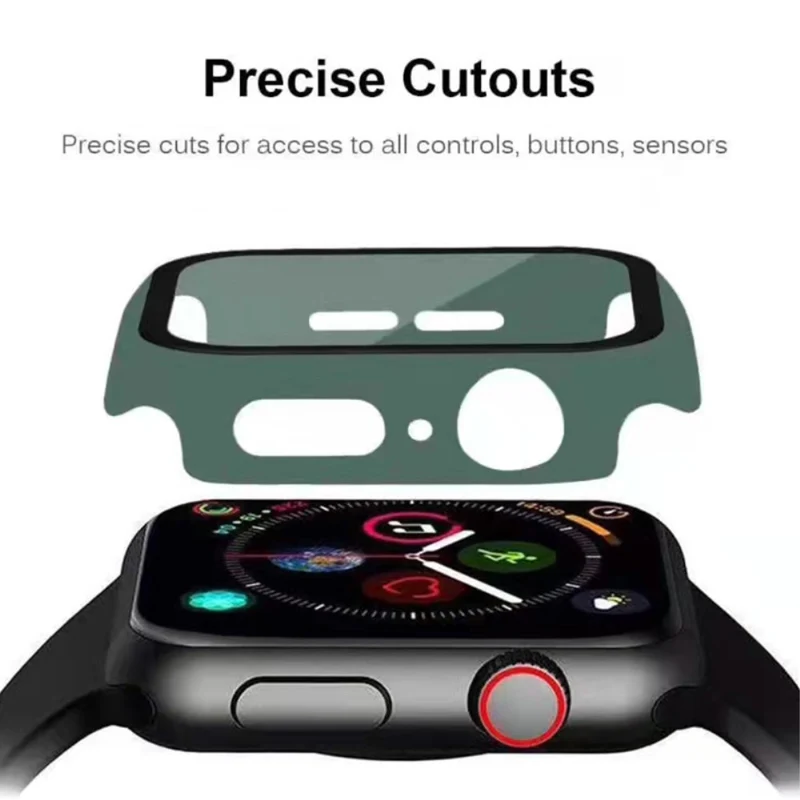 Auffallend Modisch Apple Watch Series 7 45mm Hülle mit Displayschutz in Plastik und Gehärtetes Glas