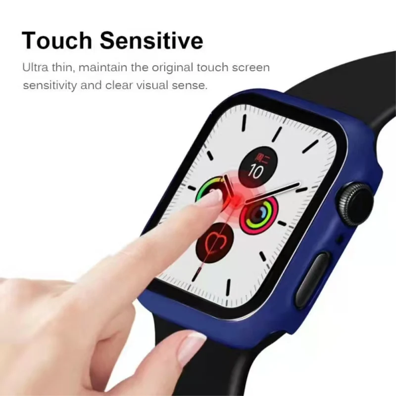 Auffallend Modisch Apple Watch Series 7 45mm Hülle mit Displayschutz in Plastik und Gehärtetes Glas