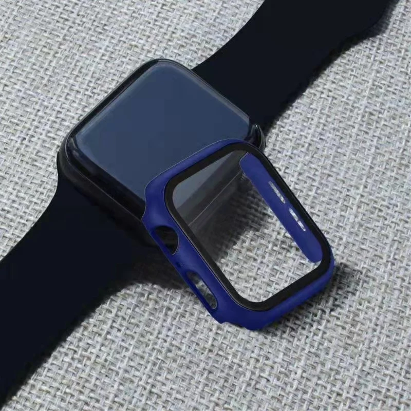 Auffallend Nett Apple Watch Series 7 41mm Hülle mit Displayschutz in Plastik und Gehärtetes Glas
