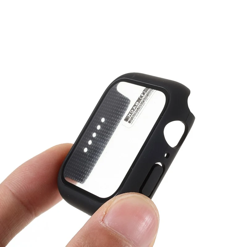 Super Modisch Apple Watch Series 7 45mm Hülle mit Displayschutz in Plastik und Gehärtetes Glas
