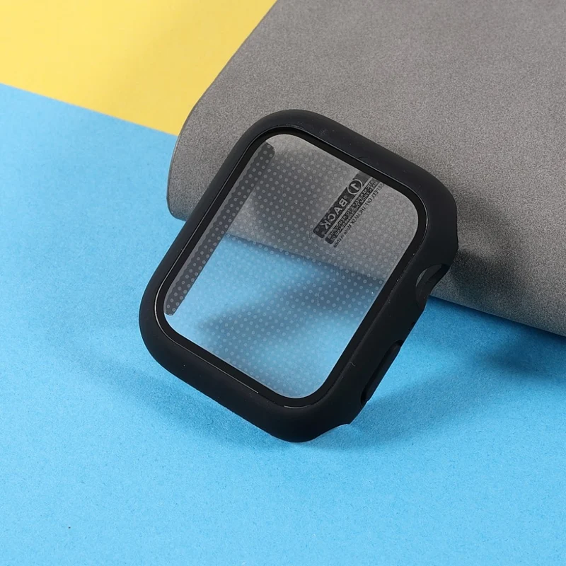 Super Modisch Apple Watch Series 7 45mm Hülle mit Displayschutz in Plastik und Gehärtetes Glas
