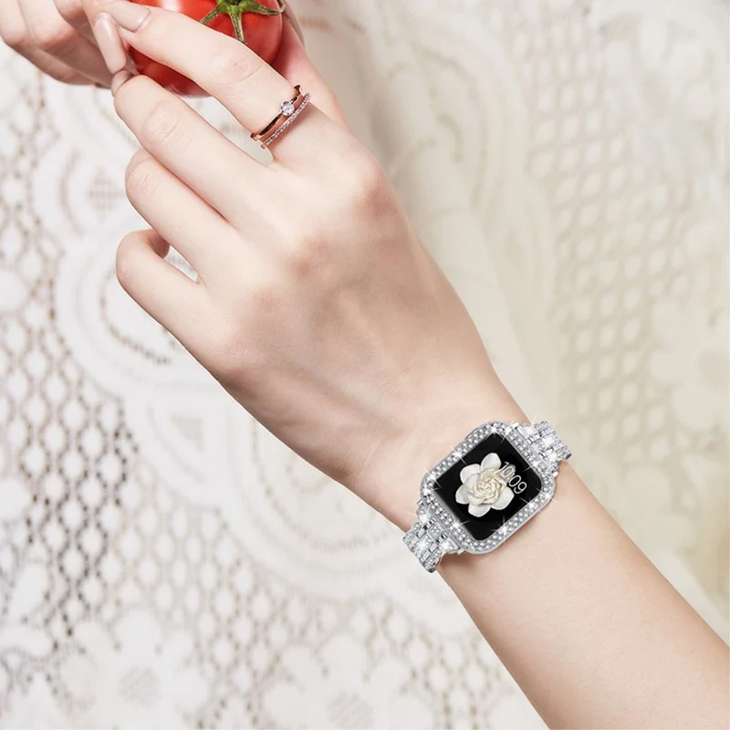 Stark Apple Watch Series 7 41mm Metall und Strass armband