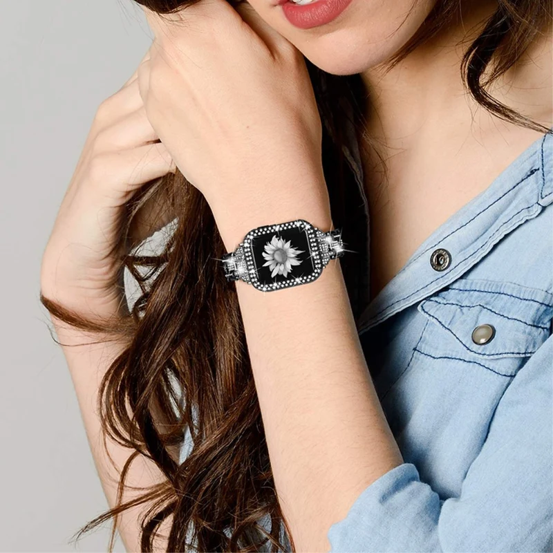 Unglaublich süß Universell Apple Metall und Strass armband