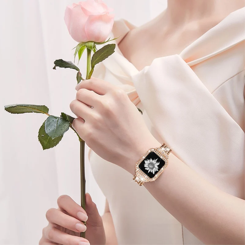 Unglaublich süß Universell Apple Metall und Strass armband