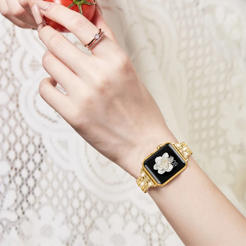 Auffallend süß Universell Apple Metall und Strass armband