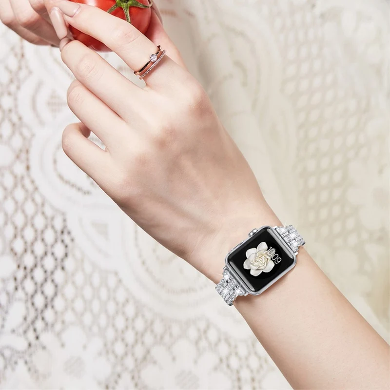 Auffallend süß Universell Apple Metall und Strass armband