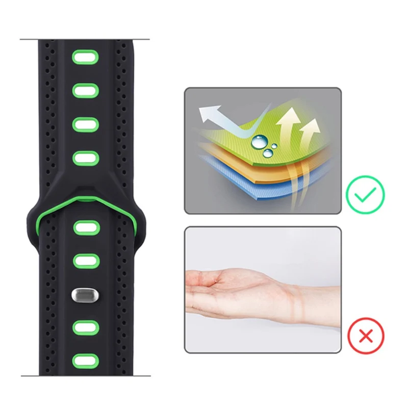 Sehr cool Apple Watch Series 7 45mm Silikon / TPU armband