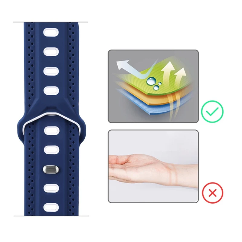 Sehr cool Apple Watch Series 7 45mm Silikon / TPU armband
