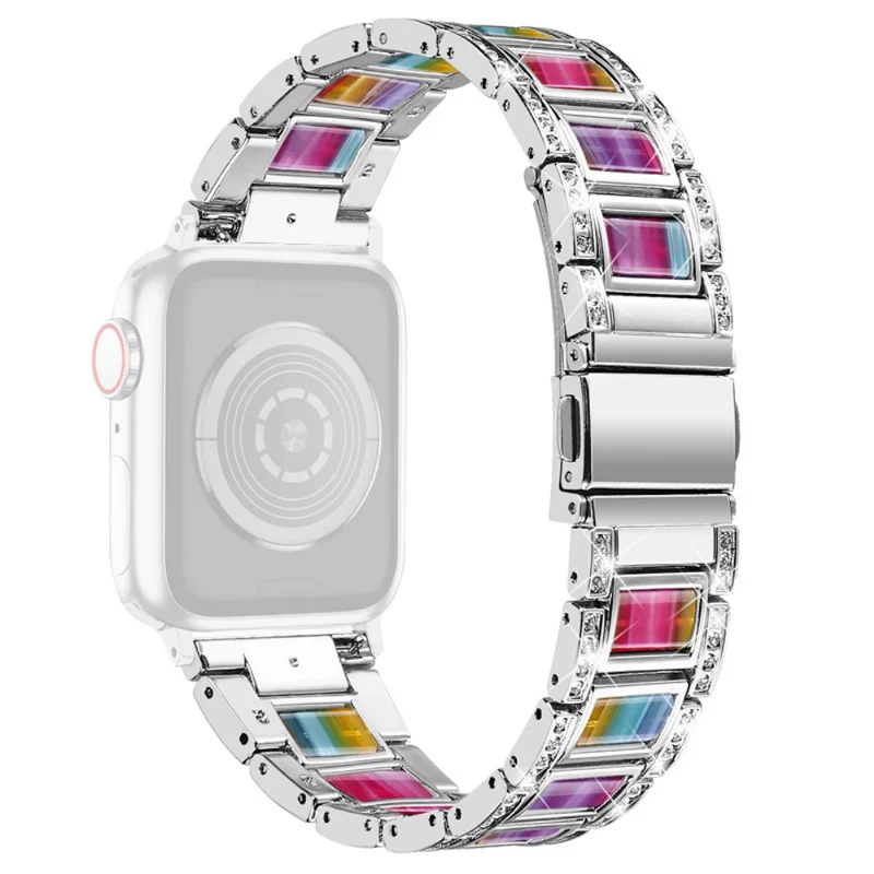Sehr schön Universell Apple Metall und Strass armband