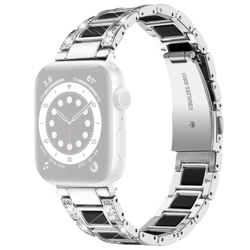 Sehr schön Universell Apple Metall und Strass armband
