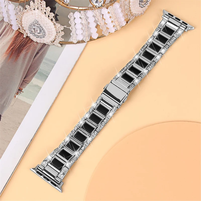 Sehr schön Universell Apple Metall und Strass armband