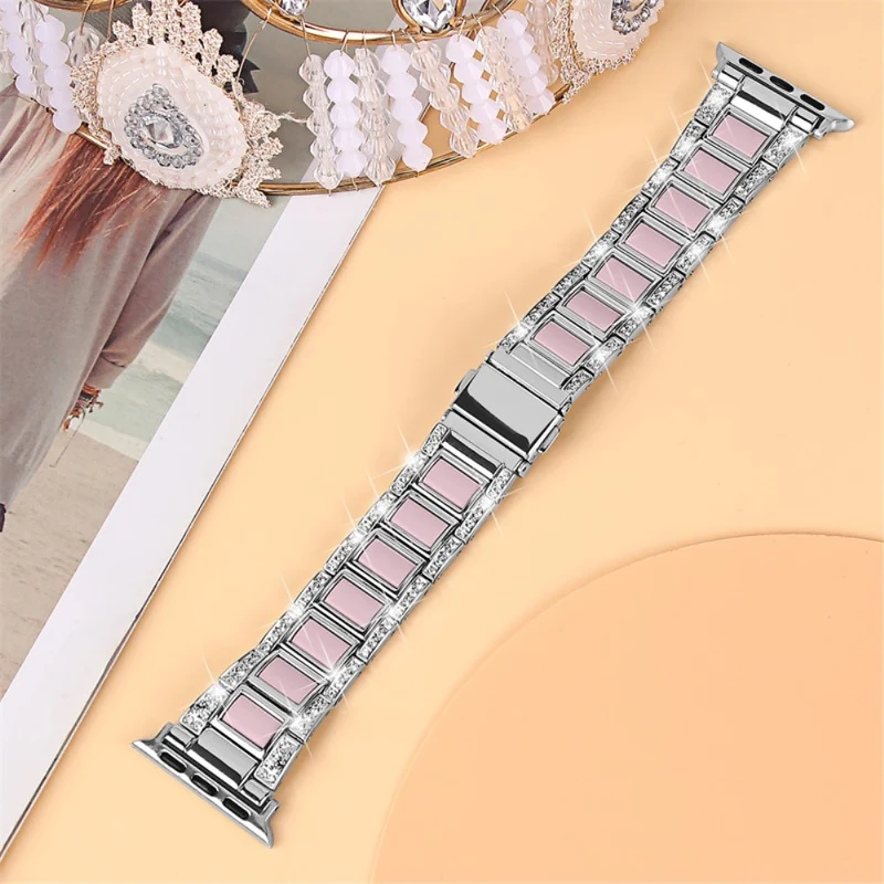 Sehr schön Universell Apple Metall und Strass armband