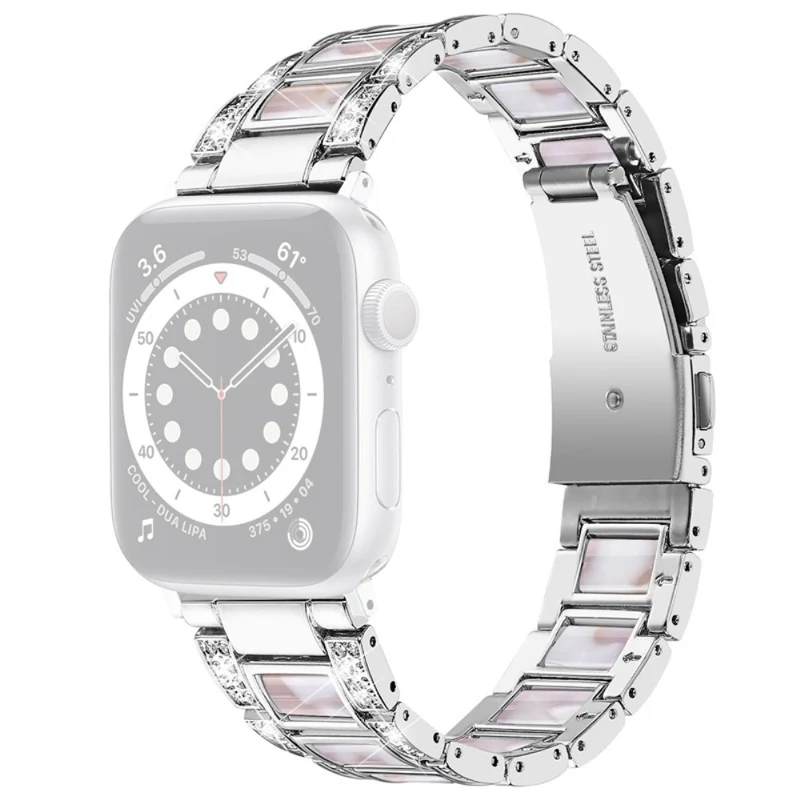 Sehr schön Universell Apple Metall und Strass armband
