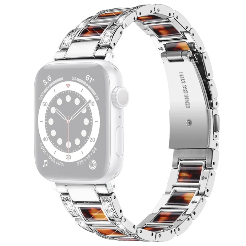 Sehr schön Universell Apple Metall und Strass armband