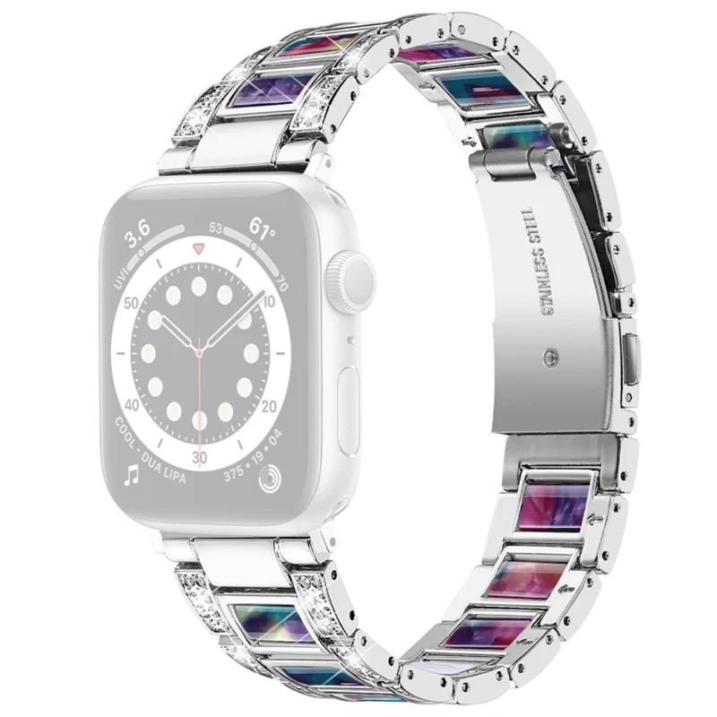 Sehr schön Universell Apple Metall und Strass armband