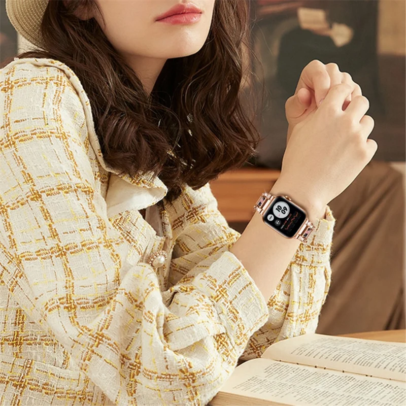 Mega elegant Universell Apple Metall und Strass armband