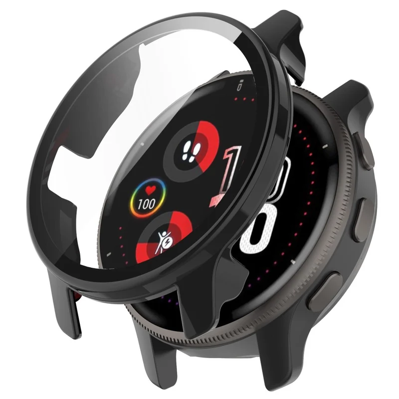 Modisch Garmin Venu 2 Plus Hülle mit Displayschutz in Plastik und Gehärtetes Glas