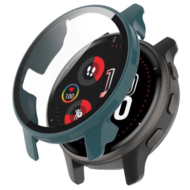 Modisch Garmin Venu 2 Plus Hülle mit Displayschutz in Plastik und Gehärtetes Glas