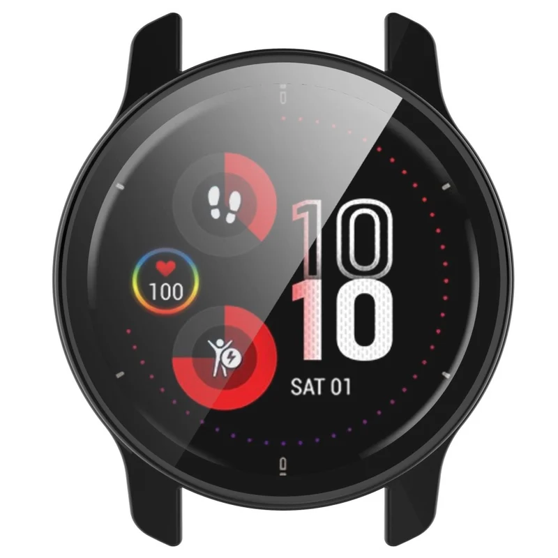 Modisch Garmin Venu 2 Plus Hülle mit Displayschutz in Plastik und Gehärtetes Glas
