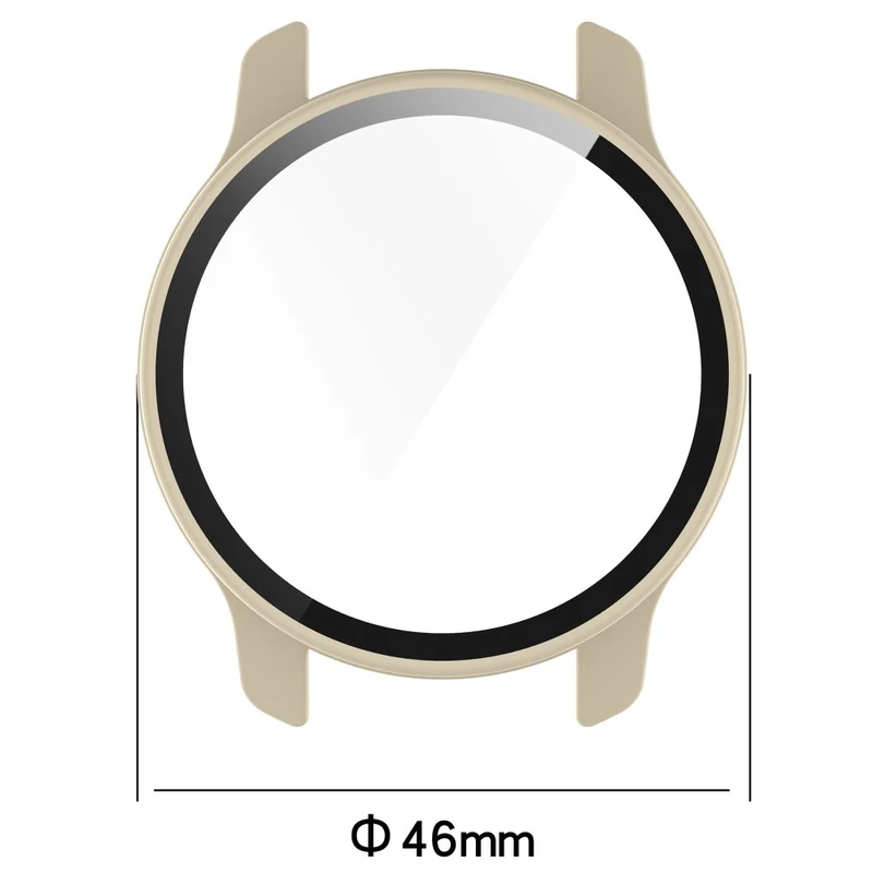 Modisch Garmin Venu 2 Plus Hülle mit Displayschutz in Plastik und Gehärtetes Glas