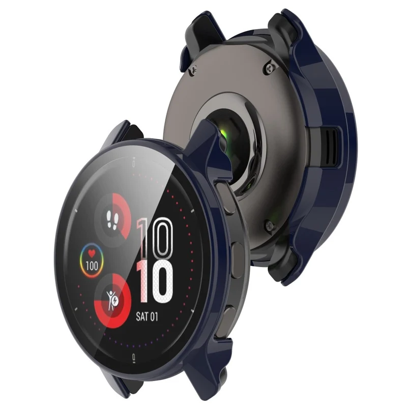 Modisch Garmin Venu 2 Plus Hülle mit Displayschutz in Plastik und Gehärtetes Glas