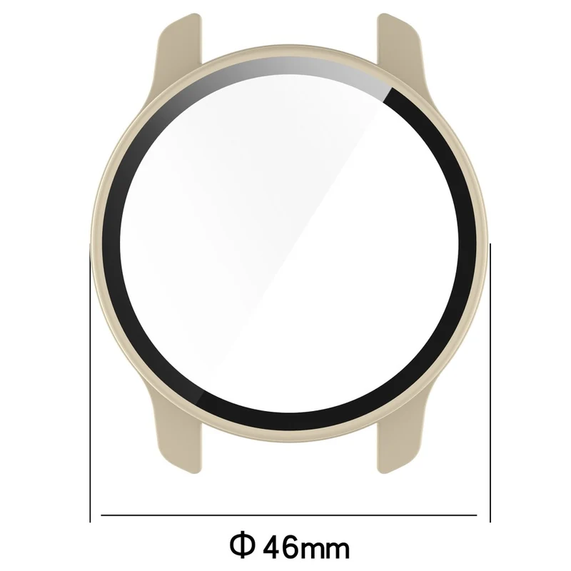 Modisch Garmin Venu 2 Plus Hülle mit Displayschutz in Plastik und Gehärtetes Glas
