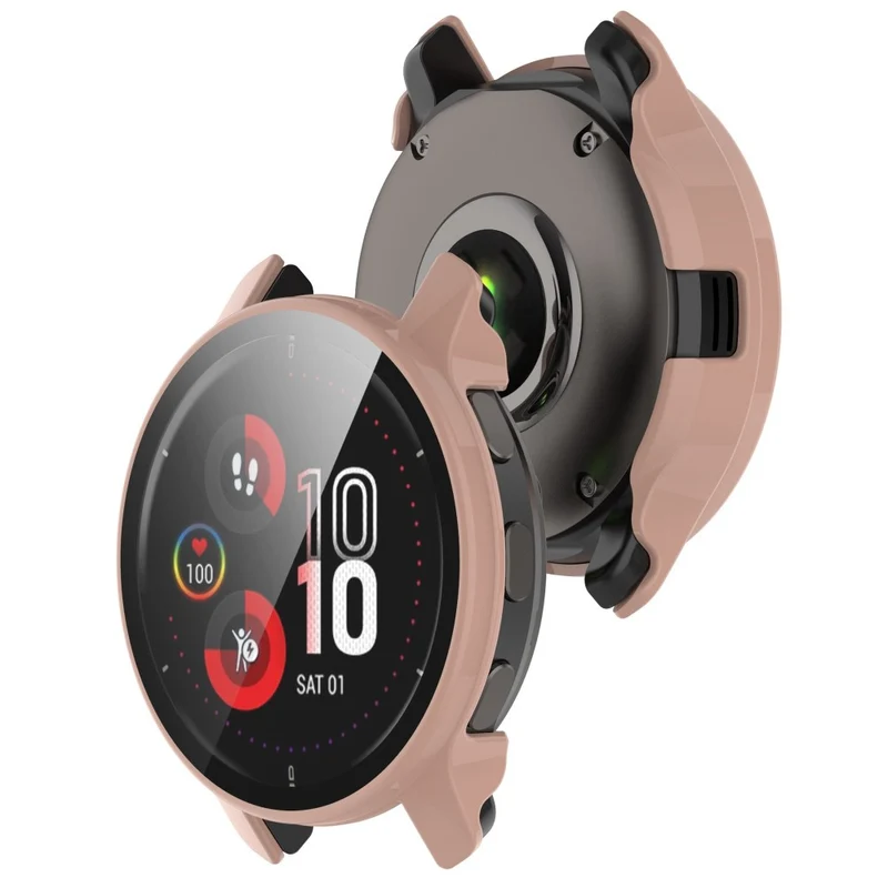 Modisch Garmin Venu 2 Plus Hülle mit Displayschutz in Plastik und Gehärtetes Glas