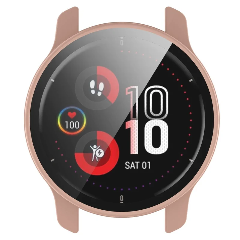 Modisch Garmin Venu 2 Plus Hülle mit Displayschutz in Plastik und Gehärtetes Glas