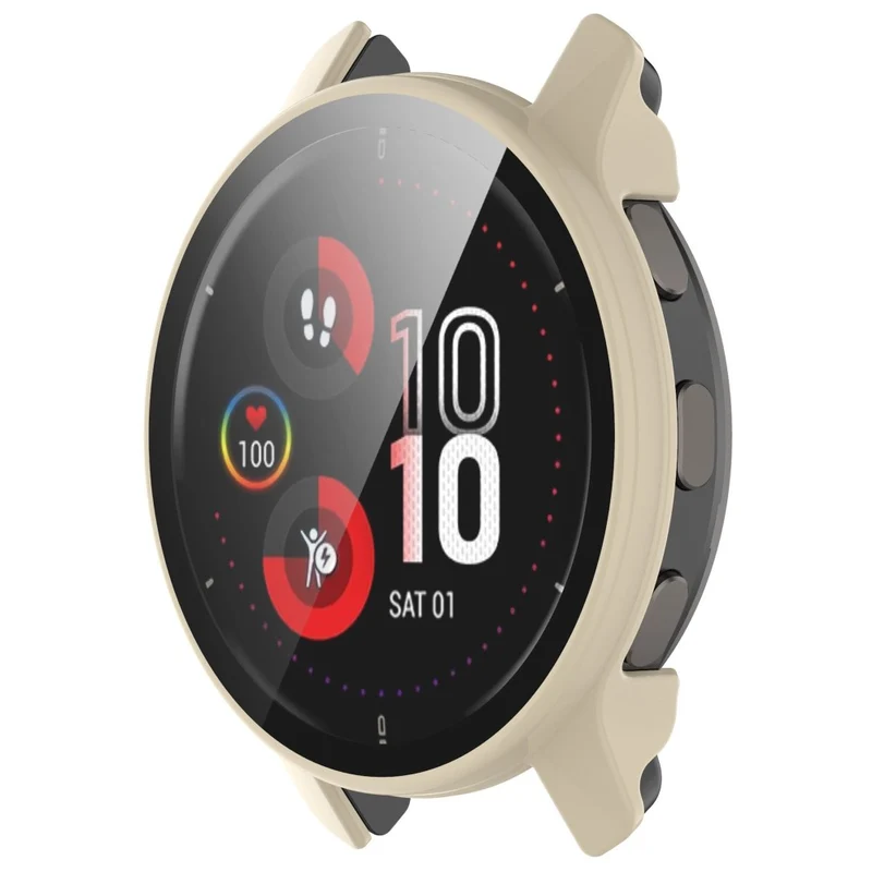 Modisch Garmin Venu 2 Plus Hülle mit Displayschutz in Plastik und Gehärtetes Glas