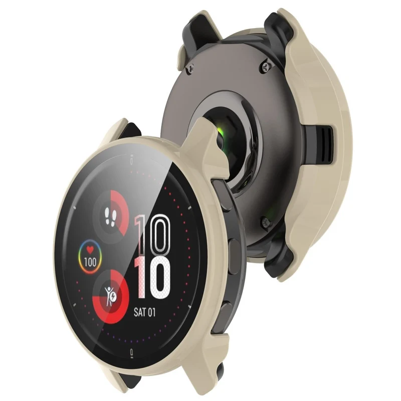 Modisch Garmin Venu 2 Plus Hülle mit Displayschutz in Plastik und Gehärtetes Glas