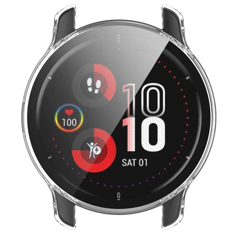 Modisch Garmin Venu 2 Plus Hülle mit Displayschutz in Plastik und Gehärtetes Glas