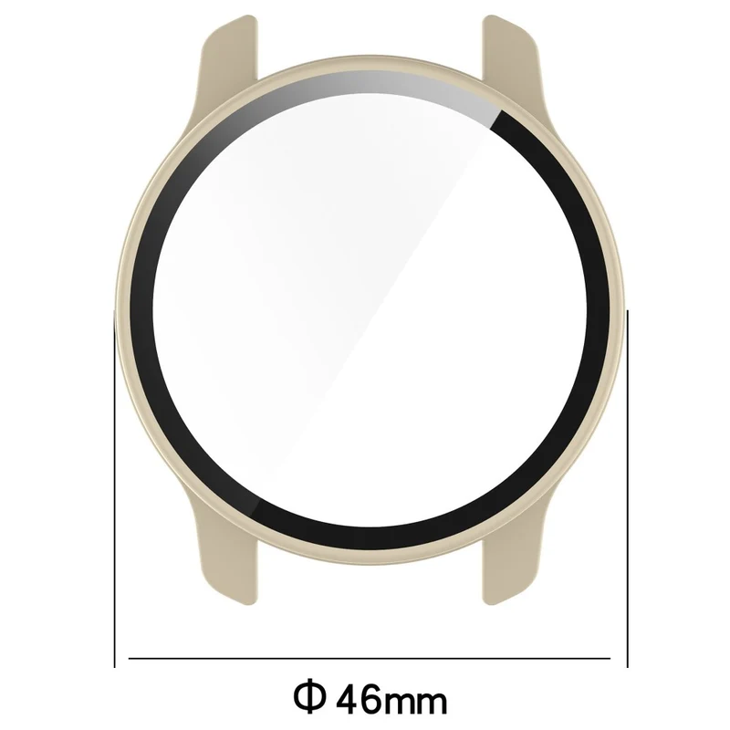 Modisch Garmin Venu 2 Plus Hülle mit Displayschutz in Plastik und Gehärtetes Glas