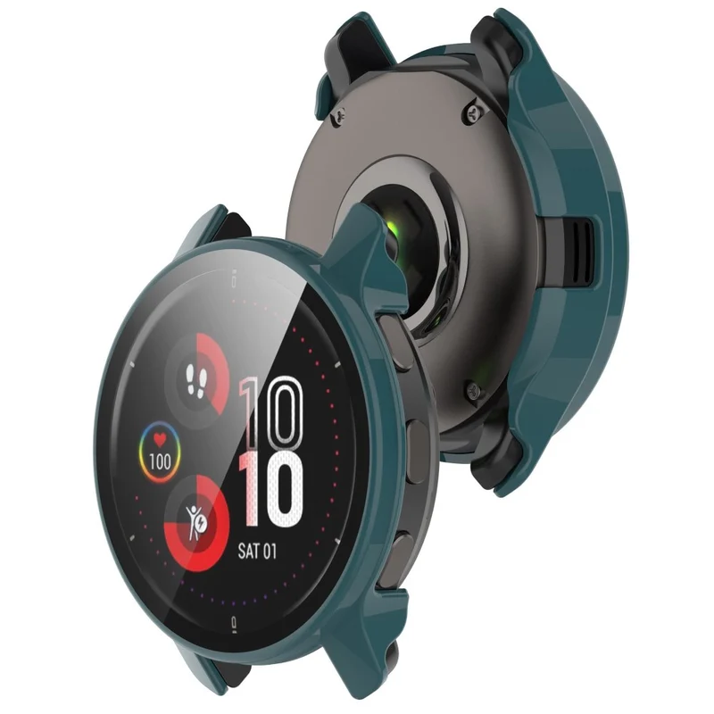 Modisch Garmin Venu 2 Plus Hülle mit Displayschutz in Plastik und Gehärtetes Glas