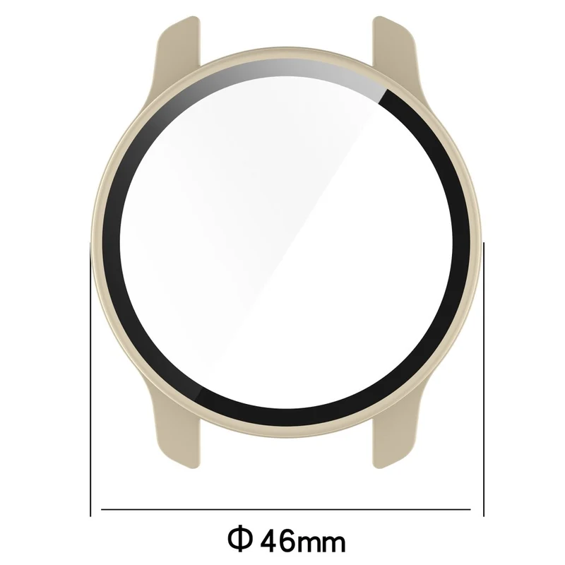 Modisch Garmin Venu 2 Plus Hülle mit Displayschutz in Plastik und Gehärtetes Glas