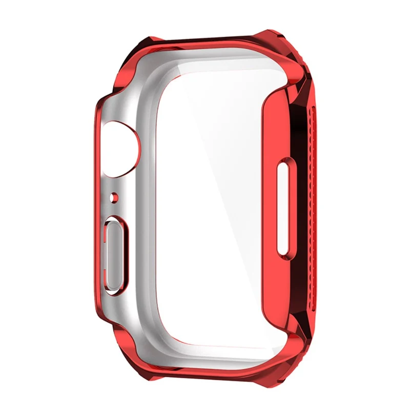Unglaublich Schön Apple Watch Series 7 41mm Hülle mit Displayschutz in Plastik und Gehärtetes Glas