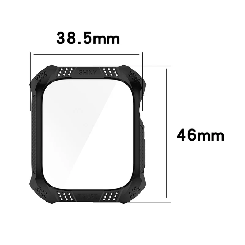 Unglaublich Schön Apple Watch Series 7 41mm Hülle mit Displayschutz in Plastik und Gehärtetes Glas