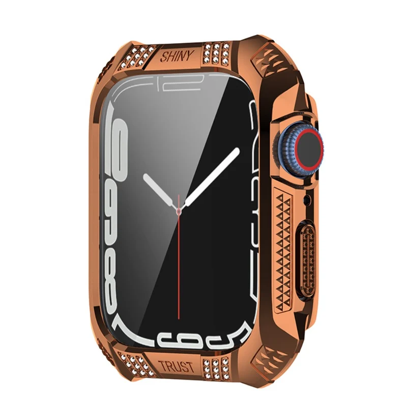 Unglaublich Schön Apple Watch Series 7 41mm Hülle mit Displayschutz in Plastik und Gehärtetes Glas