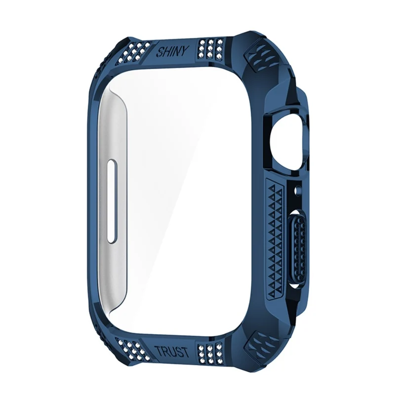 Unglaublich Schön Apple Watch Series 7 41mm Hülle mit Displayschutz in Plastik und Gehärtetes Glas