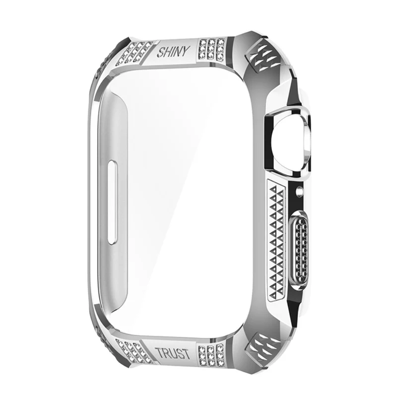 Unglaublich Schön Apple Watch Series 7 41mm Hülle mit Displayschutz in Plastik und Gehärtetes Glas