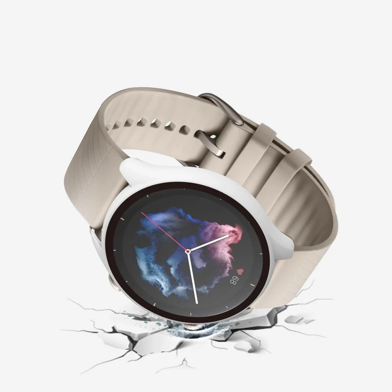 Mega Schön Amazfit GTR 3 / Amazfit GTR 3 Pro Universell Hülle mit Displayschutz in Plastik und Gehärtetes Glas