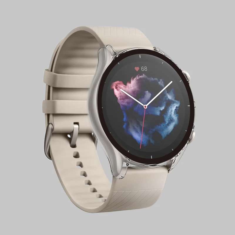 Mega Schön Amazfit GTR 3 / Amazfit GTR 3 Pro Universell Hülle mit Displayschutz in Plastik und Gehärtetes Glas