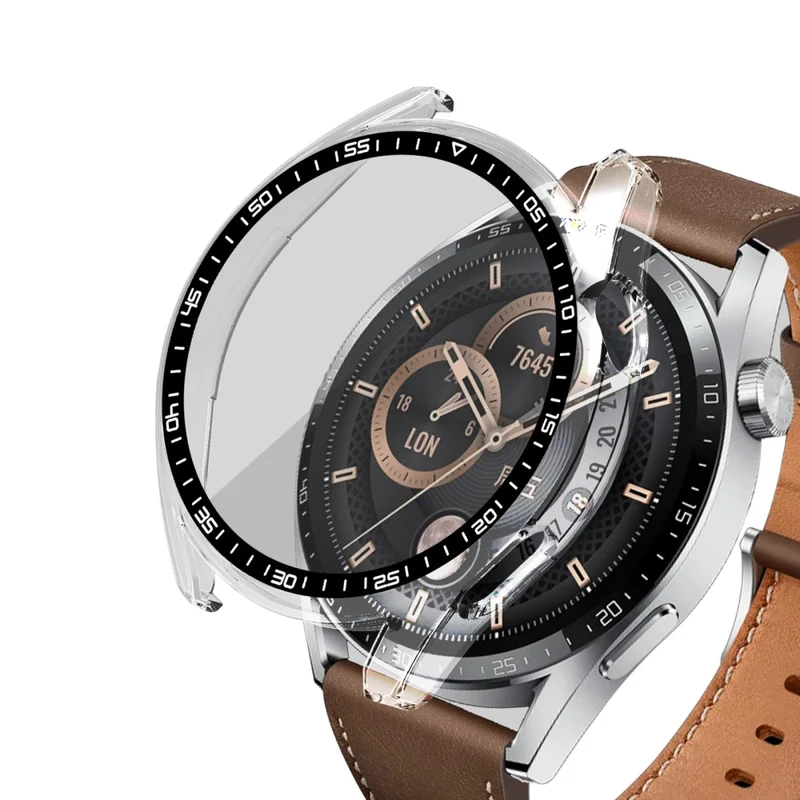 Schön Huawei Watch GT 3 (46mm) Hülle mit Displayschutz in Plastik und Gehärtetes Glas